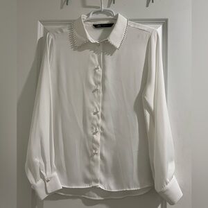 Zara Blouse with Pearl Detail